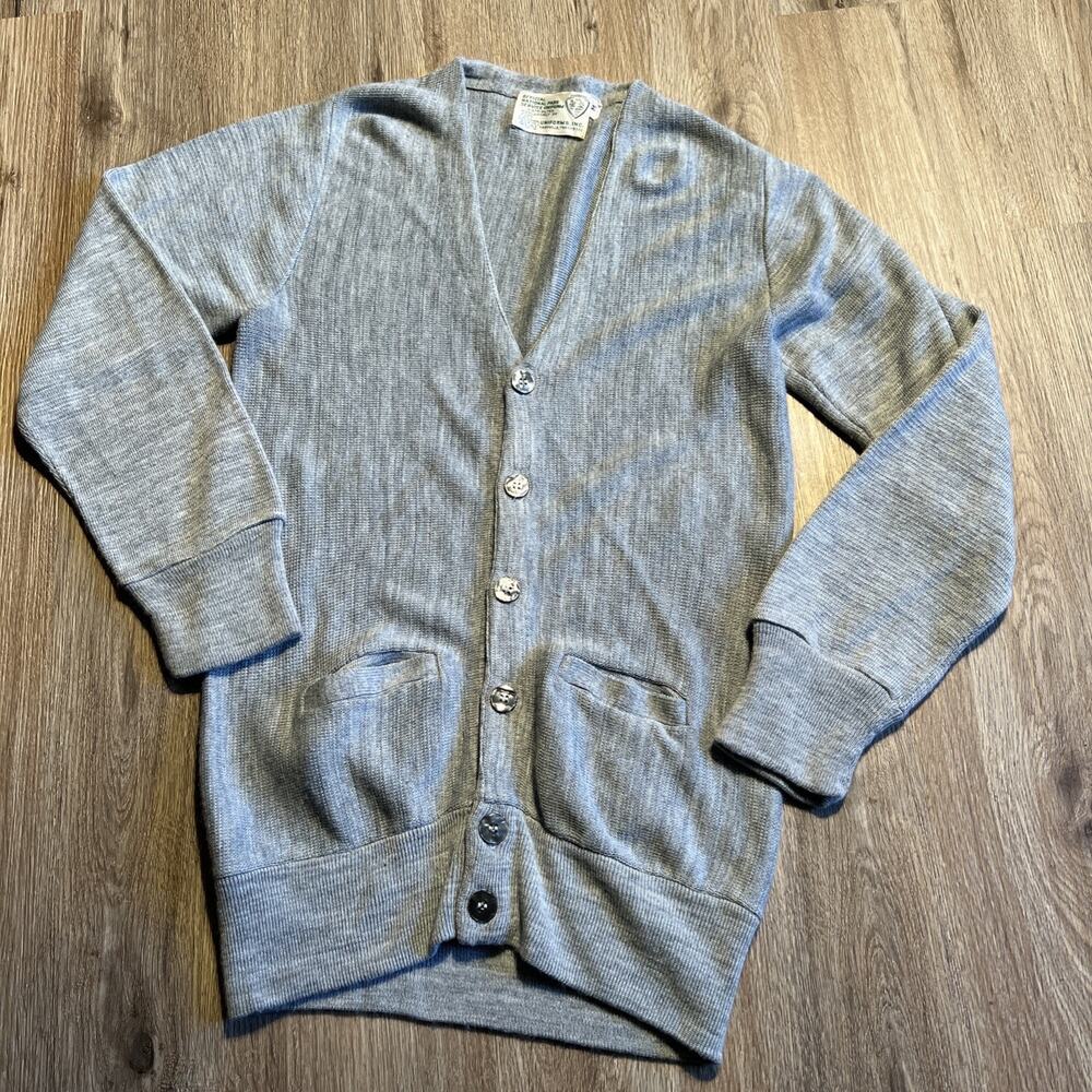 Vtg National Park Service Cardigan Men's Small Gray Ranger Uniform 80s 90s USA